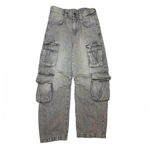 Kids Gray Cargo Pants